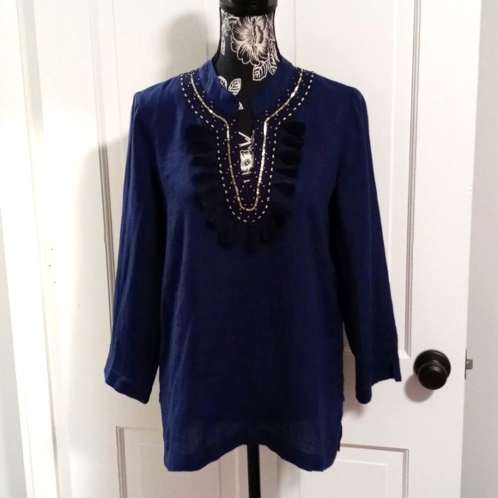 🌊HTF Lilly Pulitzer🌊 - Ameila Island Linen Tunic